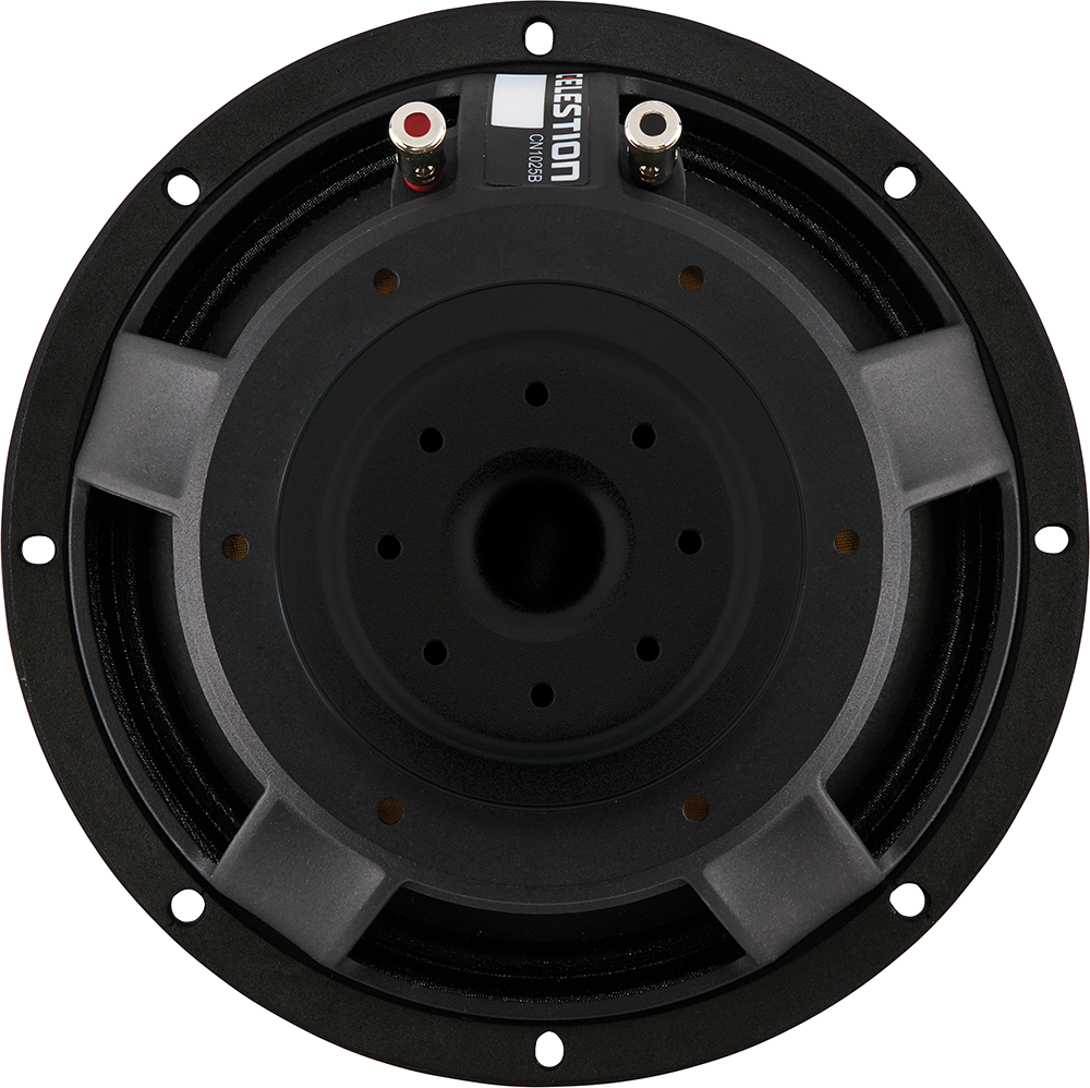 10-inch cast aluminium chassis, neodymium magnet mid/bass driver